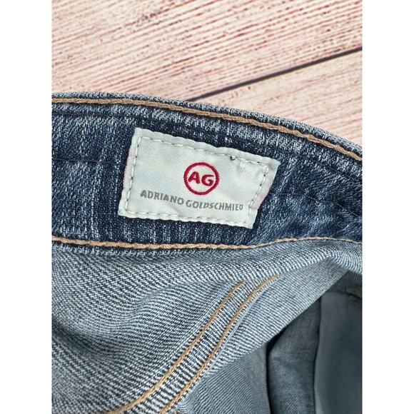 AG Adriano Goldschmied the Nolan Relaxed Slim jeans Women's 28 Blue Distressed - Picture 10 of 14